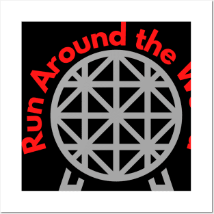 Run Around the World Tee Posters and Art